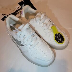 Athletic Works Unisex Kids' Light Up LED Sneakers White Holographic Size 12 New